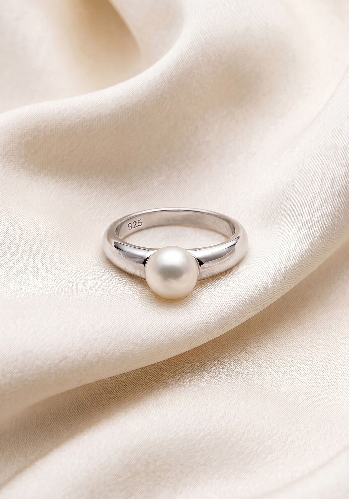 Perlenring JOBO "Silberring" Gr. 50, silber (silber 925), Fingerringe, Damen, 50, Perlen Silber 925 (Sterlingsilber), Perlen, Silber 925 (Sterlingsilber), Perlenring, 925 Silber mit Perle