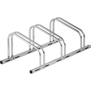 Schulte-Regalwelt Fahrradständer R5050, Bodenmontage/freisteh., Einstellparker, Breite 78cm, für 3 Fahrräder
