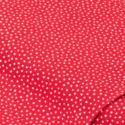 Baumwollstoff Pünktchen "Mona", rot/weiß