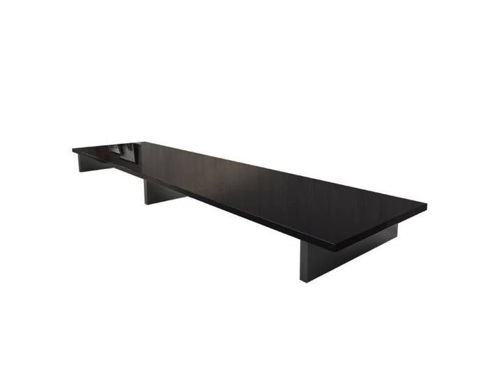 Vladon Plateau TV Game en Noir mat - Noir haute brillance