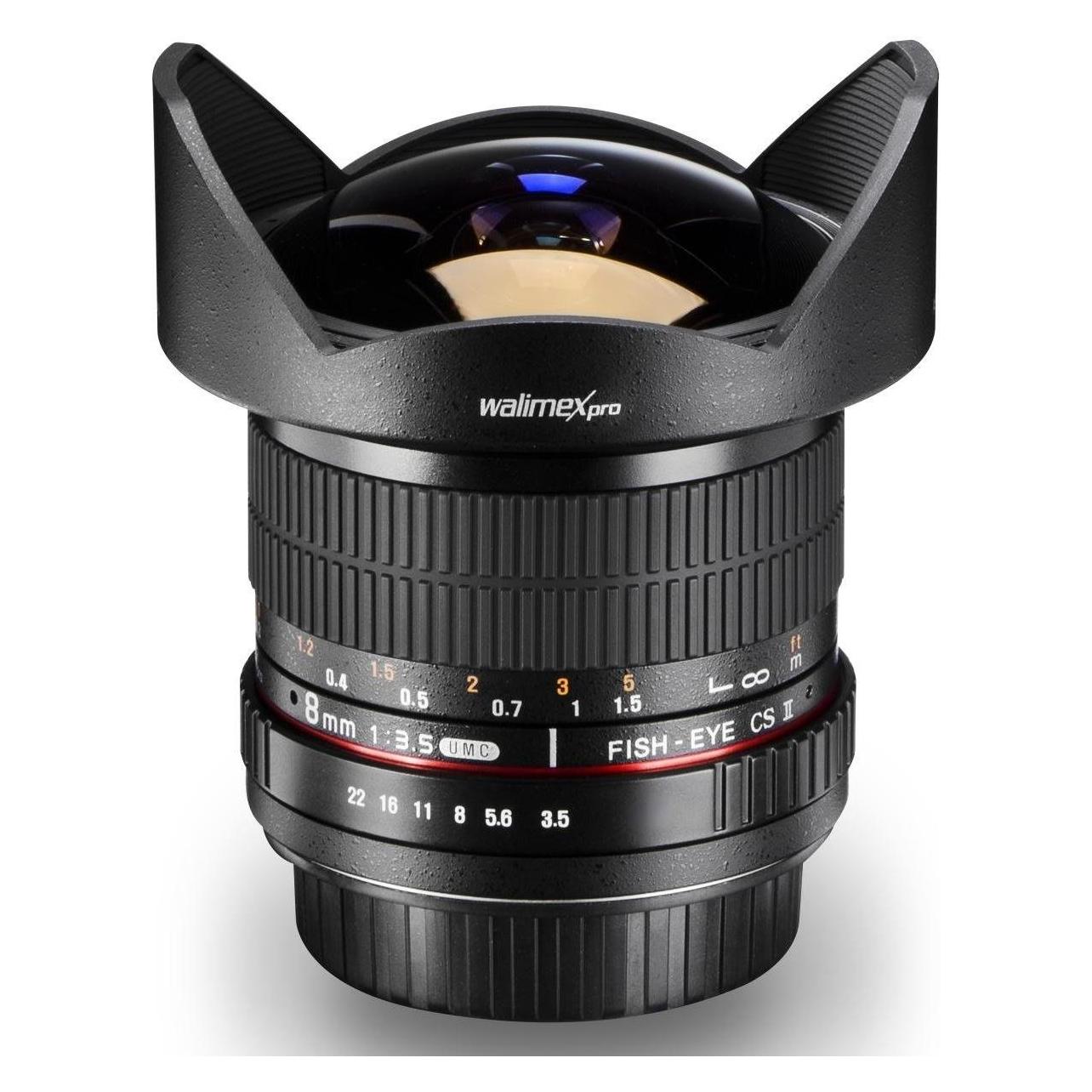 Walimex pro 8/3,8 Fisheye II vidéo APS-C Canon EFS (Canon EF-S, APS-C / DX) (EL33230)