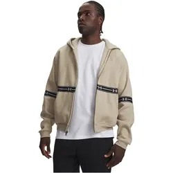 UNDER ARMOUR Icon Fleece Taped Kapuzenjacke Herren 299 - city khaki/black XXL