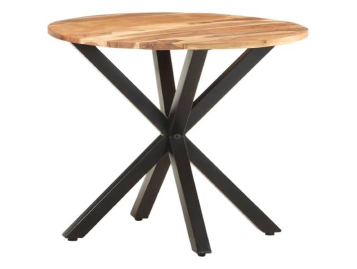 TEKGHUT Beistelltisch 68x68x56 cm aus Akazien Massivholz mit Eisenbeinen Akazienholz, Eisenbeine, 68x68x56 cm, Unikat, Wohnzimmer, Industrie-Stil