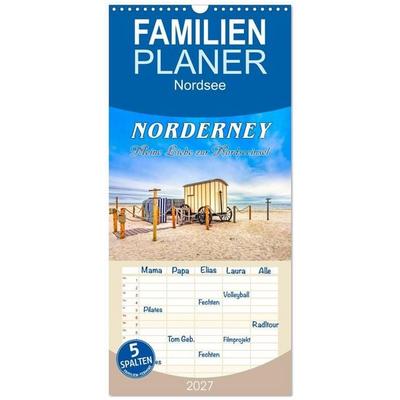 Familienplaner 2027 - NORDERNEY - Meine Liebe zur Nordseeinsel mit 5 Spalten (Wandkalender, 21 x 45 cm) CALVENDO