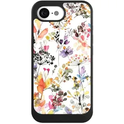 Nivocase Hülle für Apple iPhone 17e Handyhülle NIVOcore Case Schwarz Blume Muster Pastell (Apple iPhone 17e), Smartphone Hülle, Schwarz