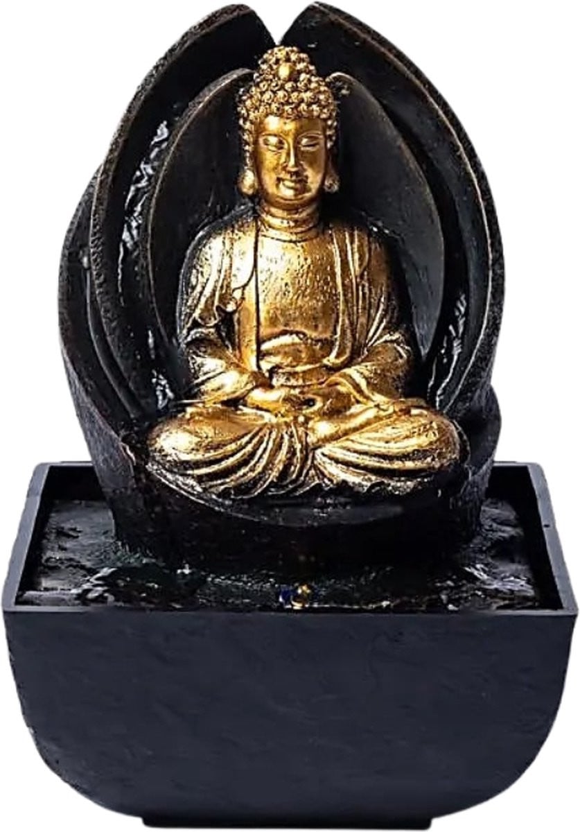 Mediterende Boeddha Waterfontein