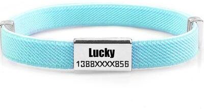 Inspired Living Personalized Breakaway Cat Collar With Engraved ID Tag & GPS Tracker Holder cyan And Tag