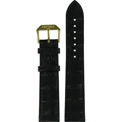 Certina - Leder Priska Lederband Schwarz 20/18mm C600019493 - alligator-prägung,kalb,schwarz