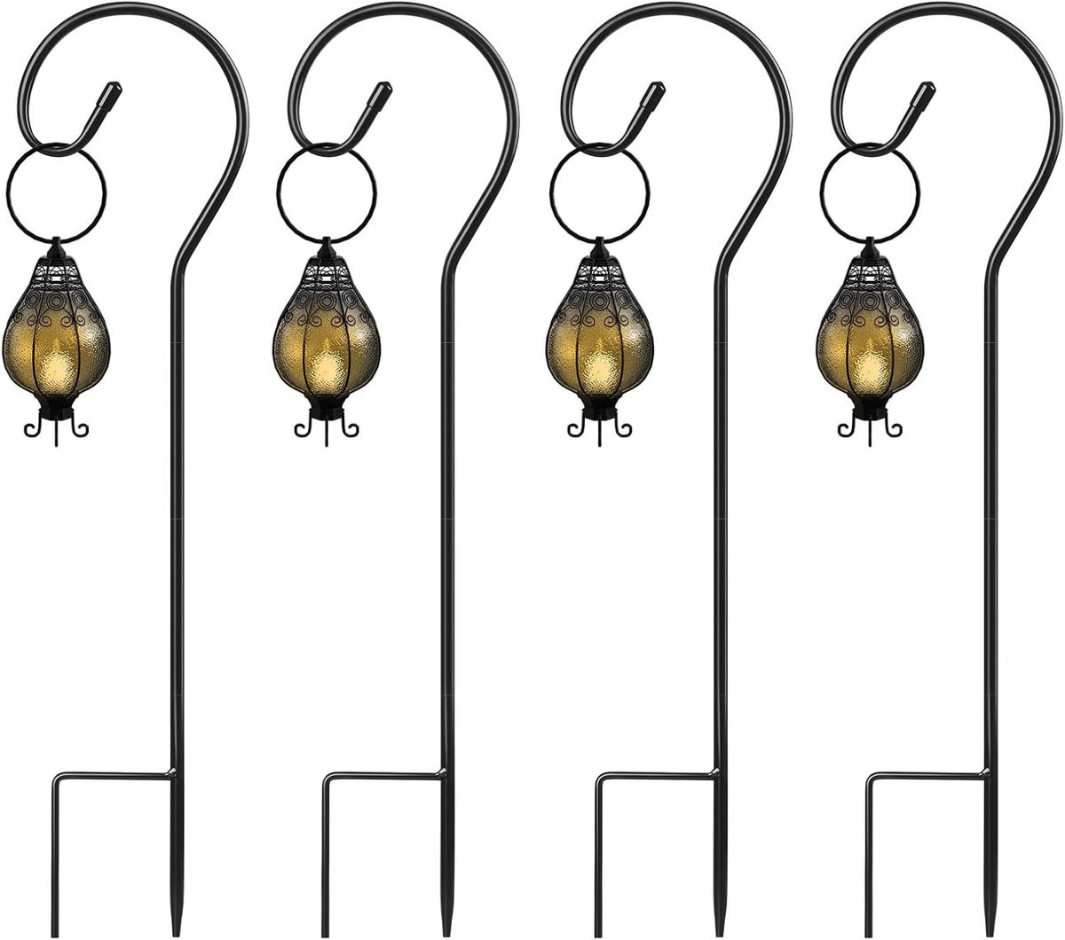 Shepherds Crooks voor Tuinlampen, 80 cm Haken voor Buitenverlichting en Decoratie
