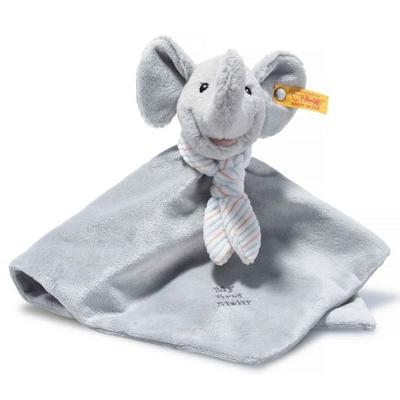 Steiff 242724 - My first Steiff Ellie Elefant Schmusetuch, hellgrau, Plüsch, 26 cm