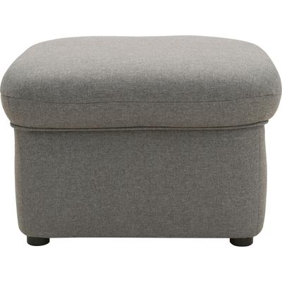 Hocker DOMO COLLECTION "Faenza", grau (hellgrau), B:60cm H:41cm T:60cm, 100% Polyester, Hocker, Polsterhocker, DOMO collection Hocker, in großer Farbvielfalt