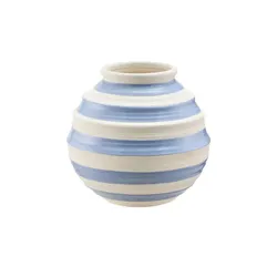 HOME STORY Vase   ¦ blau ¦ Steinzeug ¦ Maße (cm): H: 18,5  Ø: 19.5