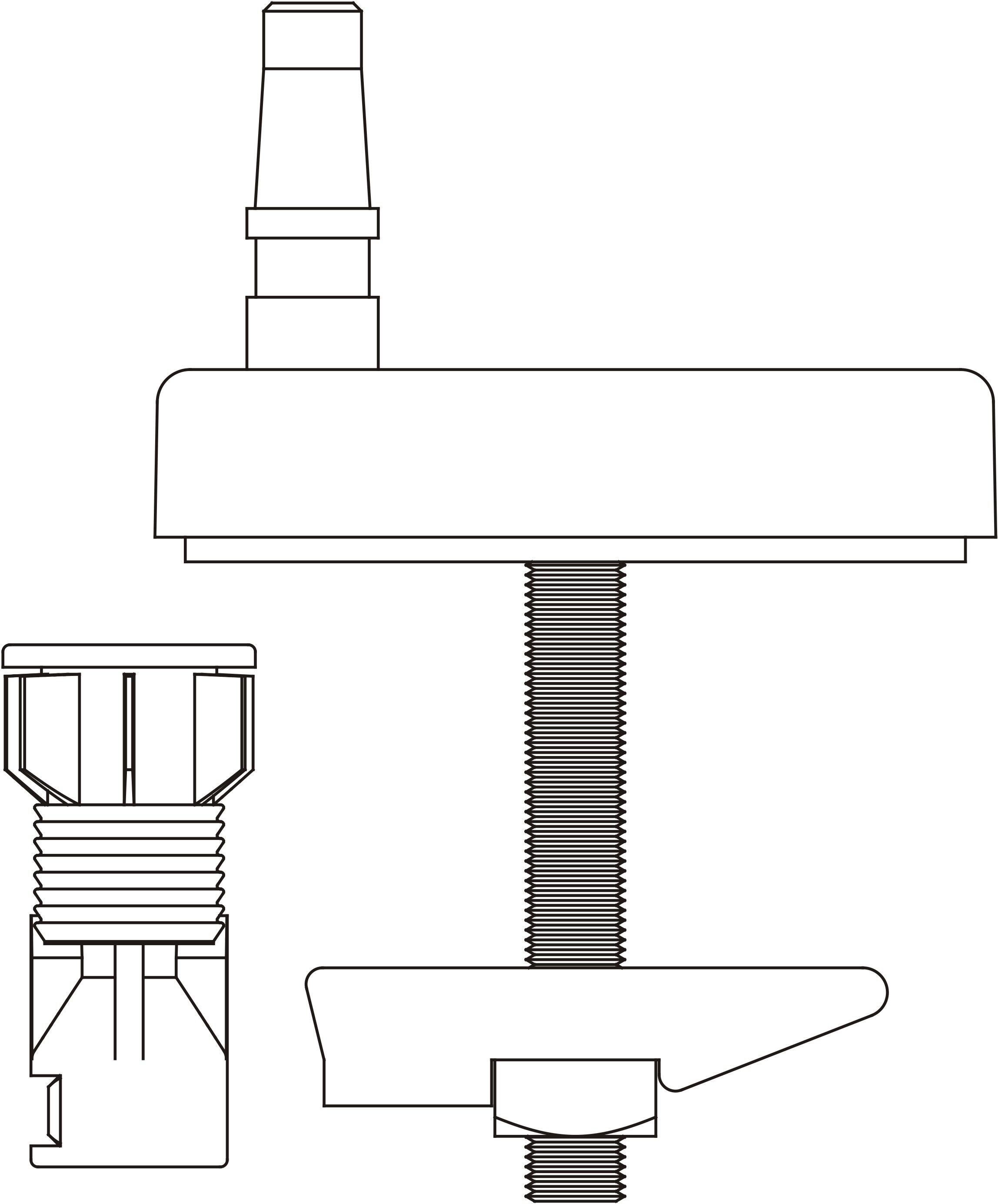 Pagette Pagette raccord instantané 793100300 Inox , par le haut pour fixation intégrée