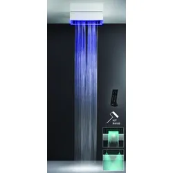 Gessi Afilo, Multifunktions Dusch-Einbau-System 300x500 Strahlarten Regen, Schwall, Nebel mit Colour Lichttherapie Effekt, 57411279