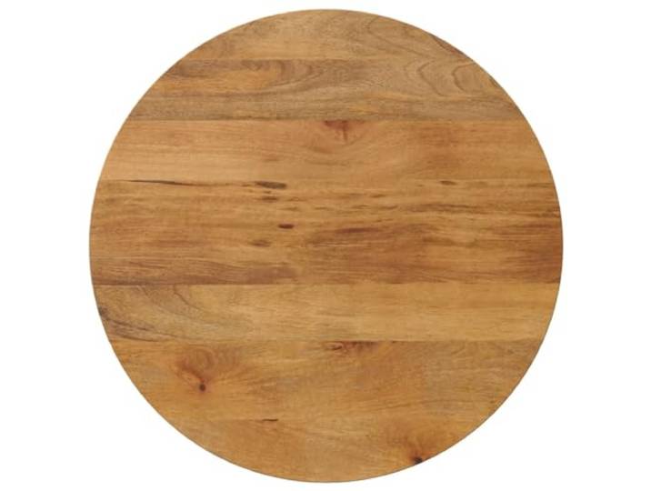 POUFGDR Runde Tischplatte, Mangoholz, massiv, 70 x 3,8 cm Rustikal, leicht zu reinigende Oberfläche, vielseitiger Ersatz für Esszimmer