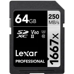 LEXAR SDXC-Card 64GB Professional UHS-II (1667x)