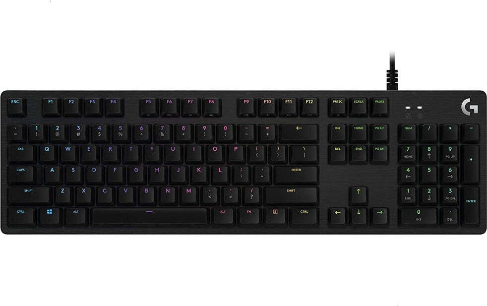 Logitech Gaming G512 Toetsenbord met GX Blue mechanische toetsen en achtergrondverlichting - Koolstof - US International