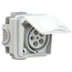 PCE 895-9v CEE-Unterputzsteckdose inkl. UP-Dose Design 32A 5p 9h IP44 (weiß) 8959v