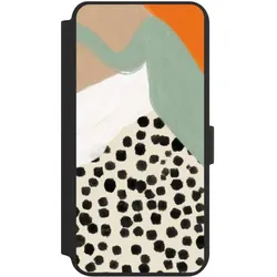 Nivocase Klapphülle für Samsung Galaxy S24+ Handyhülle aus Kunst Leder NIVOflip schwarz Abstrakt Boho Kunst (Samsung Galaxy S24+), Smartphone Hülle, Schwarz