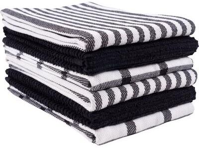 KAF Home Mixed Flat and Terry Kitchen Towels, Set of 6