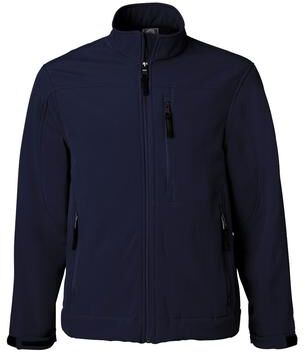 Weatherproof 195-6500 Men's Soft Shell Jacket in Navy Blue size Small   Polyester Blend 6500