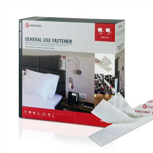 VELCRO General Use Fastener 5m Hakenband 5m Flauschband, Haken & Flausch 50mm weiß