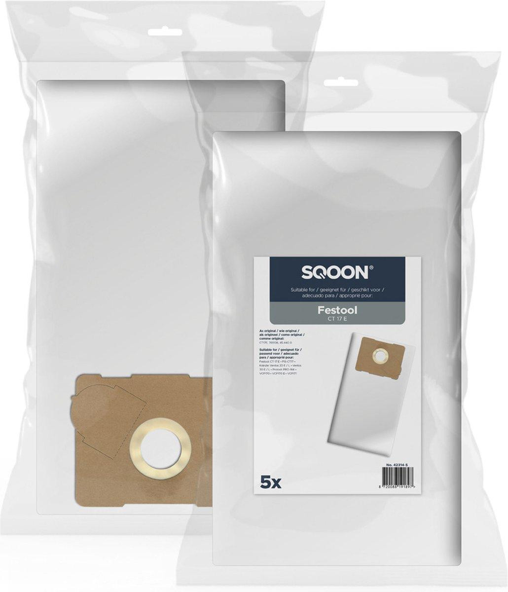 SQOON Stofzuigerzakken geschikt voor Festool CT17 / CT17E - 5 stuks