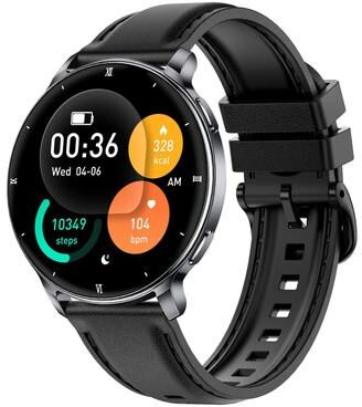 Inspired Deals HT39 Ultra Thin Sports Smart Watch With Bluetooth Calling And Health Monitoring Black