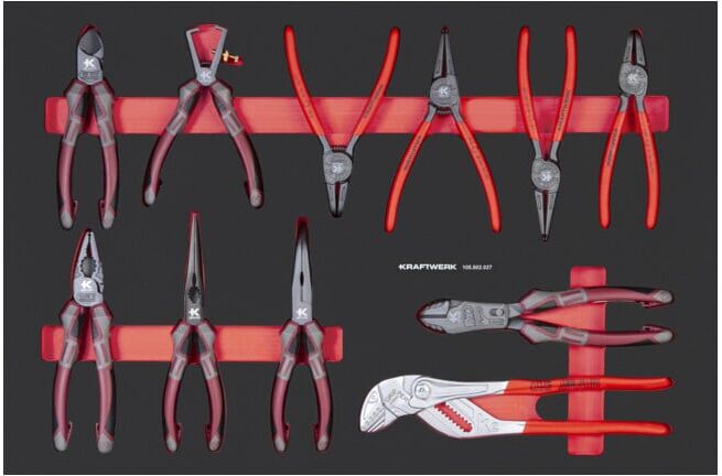 Kraftwerk PRO LINE EVA Jeu de pinces 60x40 11 pièces. (105.502.027)