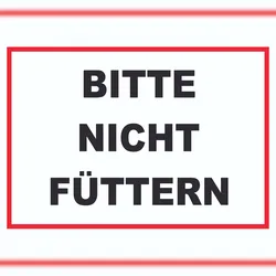 HB-Druck Bitte nicht füttern, Füttern verboten Schild A4 (210x297mm)