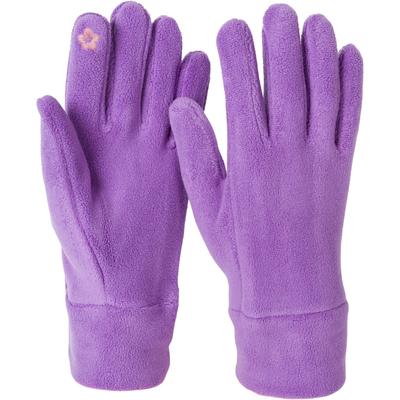 Fleecehandschuhe STYLEBREAKER "Einfarbige Touchscreen Fleece Handschuhe", Damen, lila, Obermaterial: 10% Elasthan EL. 90% Polyester PES., Modisch, Handschuhe