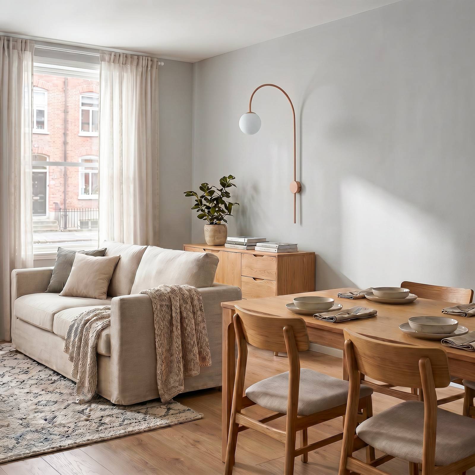 Wandlampe Una ALDEX, dimmbar, rot, für Wohn- / Esszimmer, Metall, Wandleuchte, Wandlampe Innen