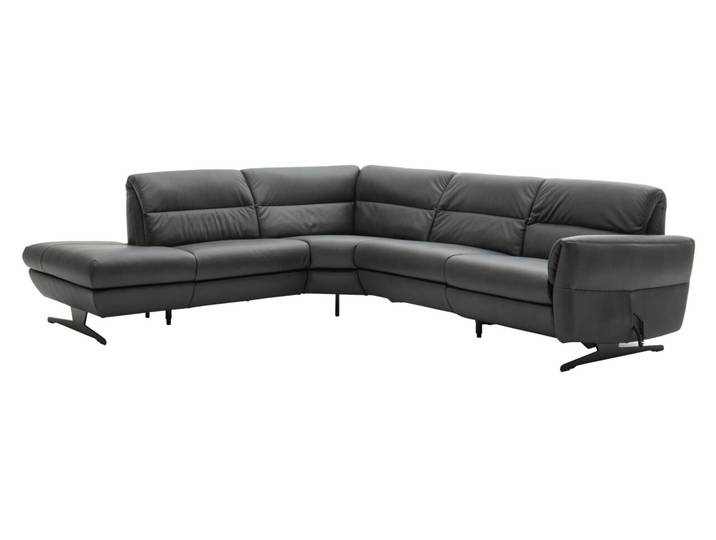 Schöner Wohnen Ecksofa SALERNO, anthrazit, Leder