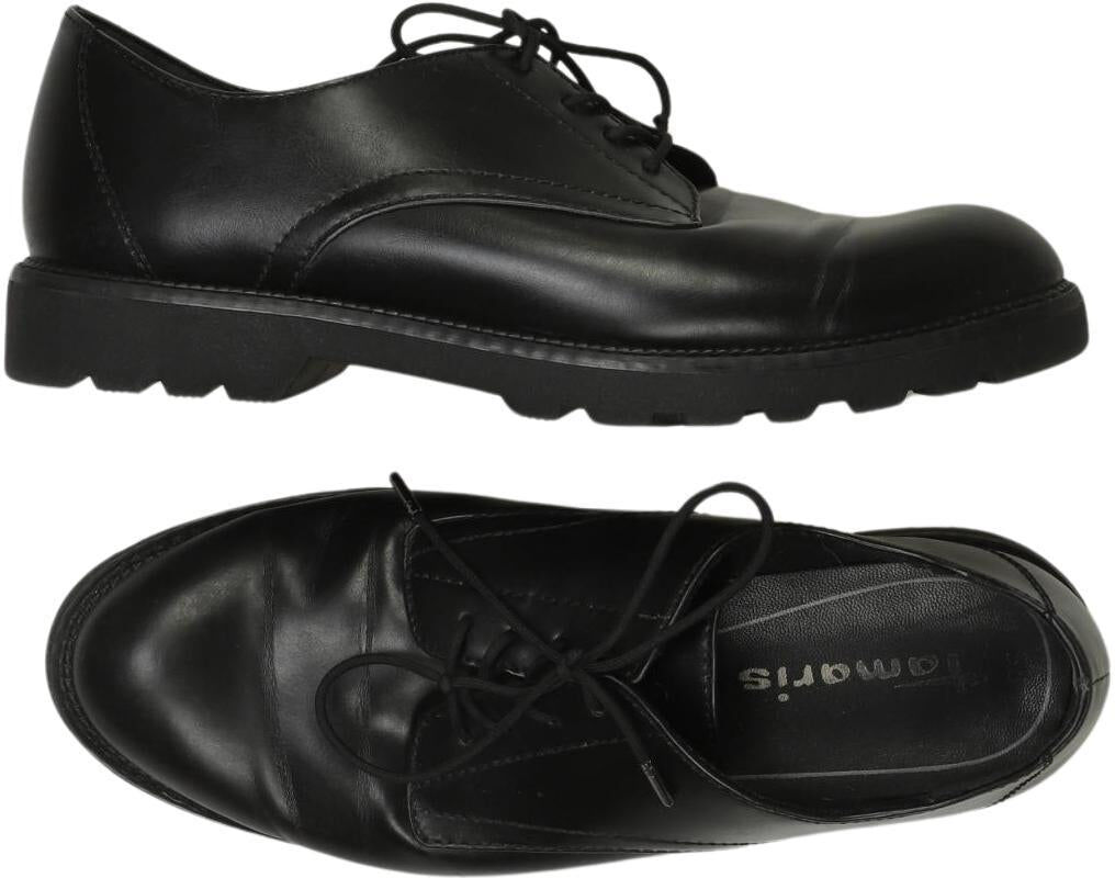 Tamaris Damen Halbschuh, Schwarz, Gr. EU 38, Kunstleder - Second Hand