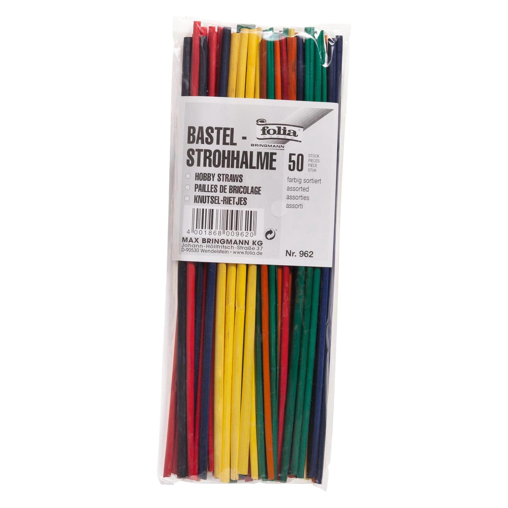 Folia Bastelset Strohhalme Mehrfarbig, 50 Stück (13852899)