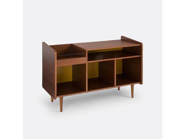 LA REDOUTE Meuble vintage pour vinyles, Ronda Jaune