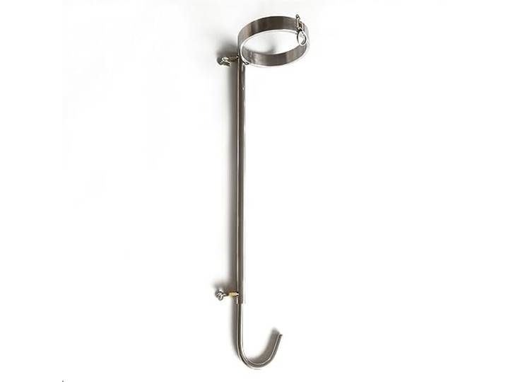 Metall Edelstahl Halsband/Neck Kragen Anal Plug Butt Haken Abschließbar Einstellbar Bondageset Fesseln Set Extrem Bdsm Bondage Sklave Restraints Sexspielzeug für Frauen Männer Paare,1.8cm,Männlich