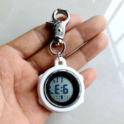 The Handy Homestead Multifunctional Digital Pocket Watch Keychain For Nurses & Students white