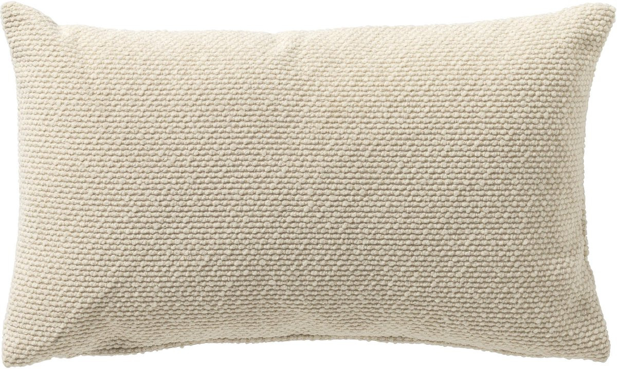 Dutch Decor JULIO kussenhoes outdoor waterafstotend en uv-bestendig - Marshmallow - wit - 40 x 60 cm