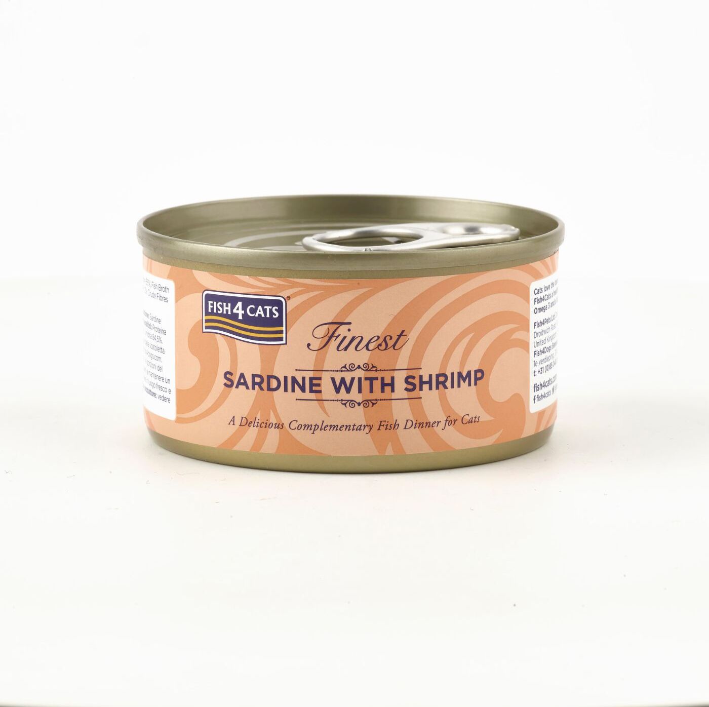 Fish4Cats 1 x 70 g Umido per Gatti Sardina con Gamberetti