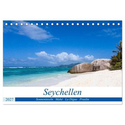 Seychellen. Sonneninseln - Mahé, La Digue, Praslin (Tischkalender 2027 DIN A5 quer), CALVENDO Monatskalender