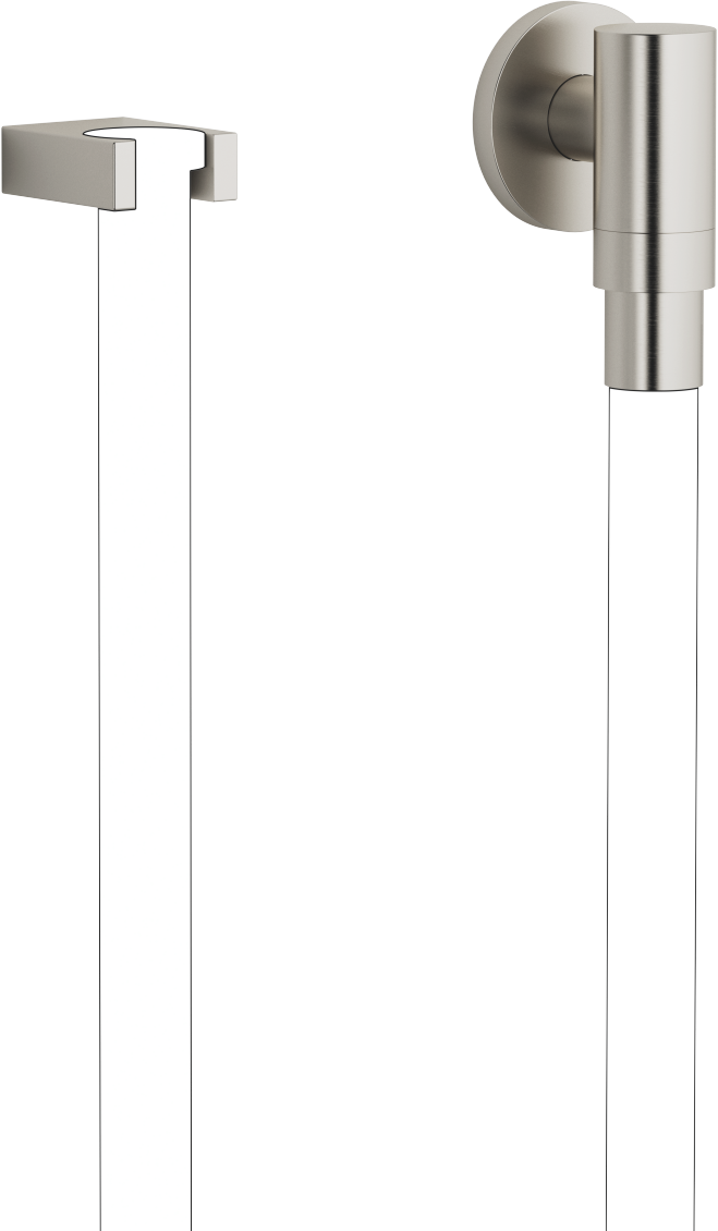 Dornbracht Water Modules coude de raccordement mural 27820979-06 avec support de tuyau, avec rosace simple, platine mat