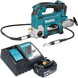 Makita, Fahrzeug Werkzeug, DGP 180 RF1 Akku Fettpresse 18 V 690 bar + 1x Akku 3,0 Ah + Ladegerät