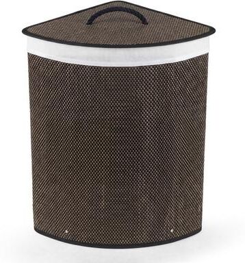 Costway 15 Gal Capacity Bamboo Laundry Hamper with Removable Liner-Black