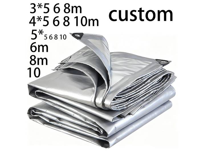 Grande bâche 3m 4x4 5 6 8 10 12 20m 5*5 6x6, bâche étanche personnalisée Camping argent auvent pare-pluie, couverture de tente, auvent d'extérieur