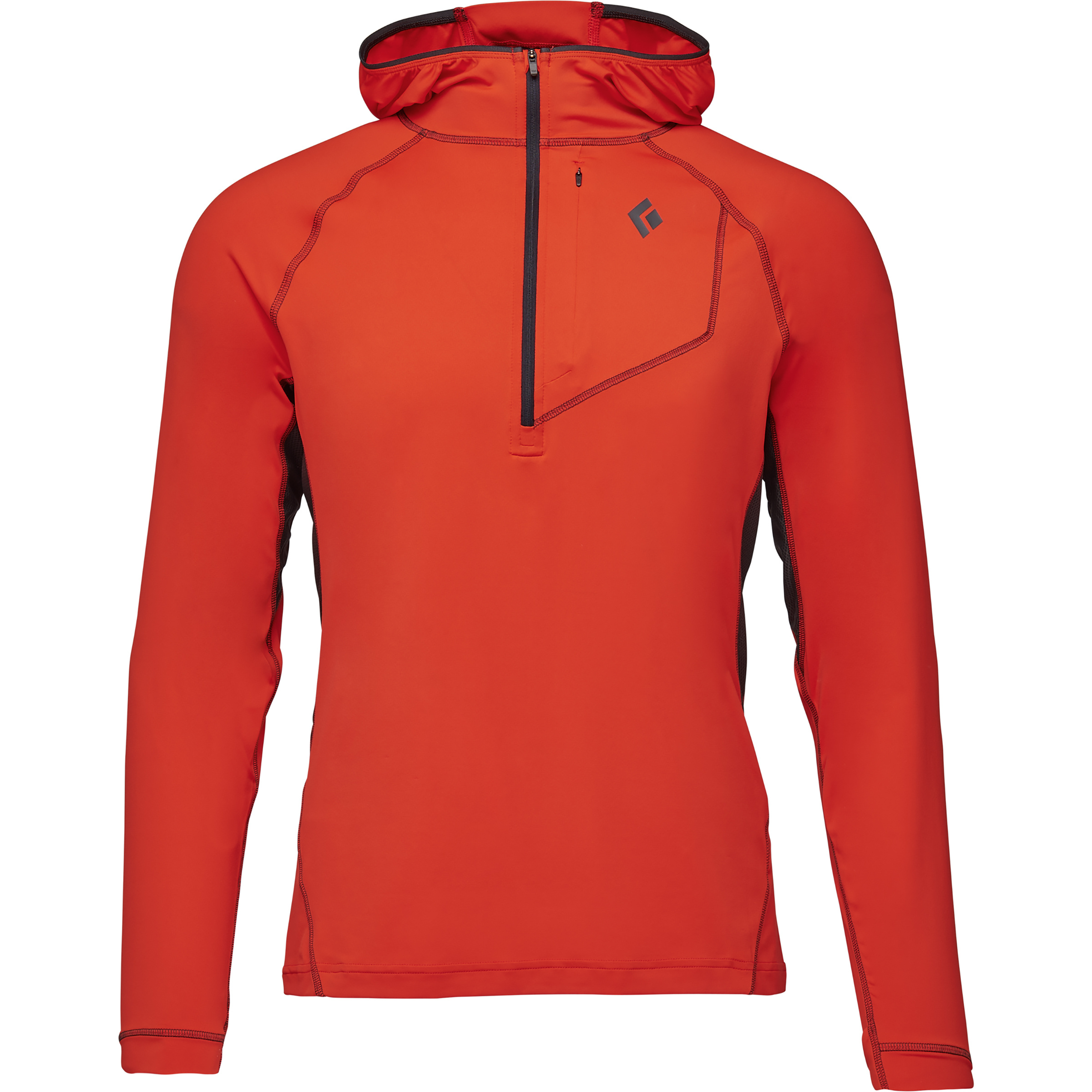 Black Diamond Alpenglow Pro Herren Hoodies rot Größe L Alpinklettern | Sportklettern | Klettersteig Geruchsneutralisierend Wasserabweisend