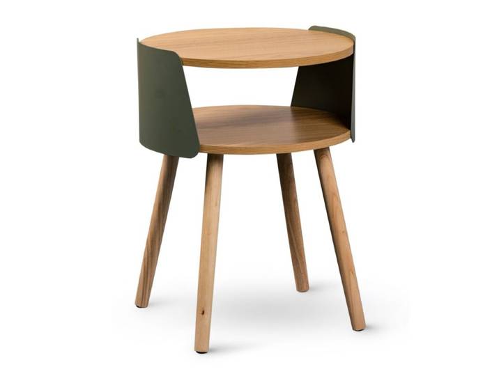 Trendstore Marva Beistelltisch in Eiche Nachbildung mit Ablagefach Industrial, Modern
