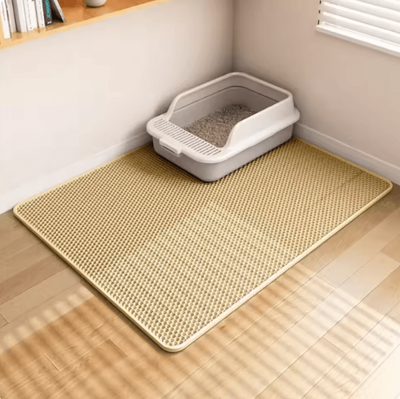 Inspire Curations TrapClean Double Layer Waterproof Cat Litter Mat yellow 30x30cm