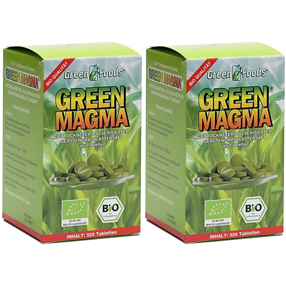 Green Magma Gerstengrasext Bio 2x 2x320 St Tabletten