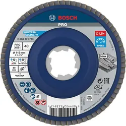 Lamellenschleifteller BOSCH gekröpft mit X-Lock Aufnahme Ø 125mm K60
